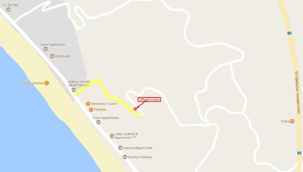 Villa Giovanni Paralia Vrachou Buitenkant foto